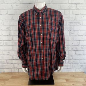 Ralph Lauren Shirt Men's XL Blaire Long Sleeve Button Down Plaid Christmas Relax
